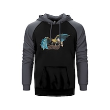 Baby Dragon Gri Renk Reglan Kol Sweatshirt / Hoodie