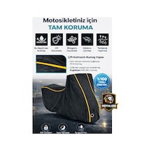 Kuba Cristal 50 Siyah-sarı Dikişli Kilitli Motor Brandası,örtüsü