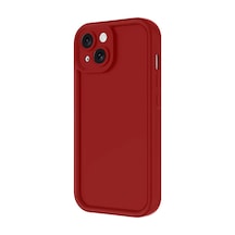 Apple Uyumlu iPhone 13 Kılıf Kenarları Yükseltili Ve Yumuşak Dokulu Silikon Kapak Ryc/viera Kırmızı