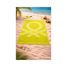 Outlet Plaj Havlusu Neon Yeşil 180x100cm Çok Renkli