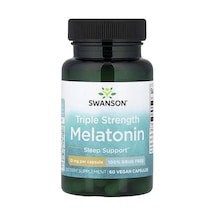 Takviye Swanson Vitamins, Melatonin, Triple Strength, 10 Mg, 60 Capsules