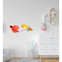 Kişiye Özel Uzay Aracı Tasarımlı Çocuk Odası Duvar Sticker-1