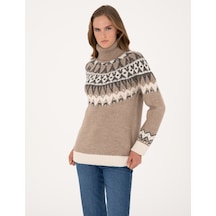 Pierre Cardin Kadın Vizon Kazak /triko 50315942-vr052 Vizon
