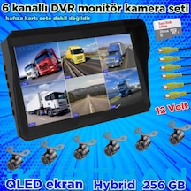 Qled Ekran 6 Kanal 10'' Dvr Monitör 6 Adet Kelebek Kamera Seti