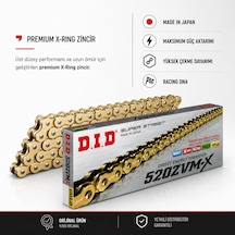 Dıd Kawasaki Zx-6r 600 Nınja 2007-2012 520-112 Zvmx Zincir Gold Renk