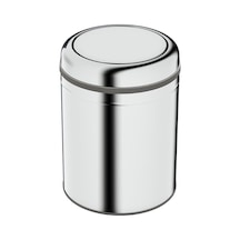 Basic Çöp Kovası - Sallanır Kapaklı 5 L, Parlak Krom Paslanmaz-35.99.57.04.01