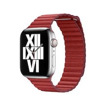 Watch 42mm Uyumlu Krd-09 Deri Lop Mtr Kordon-kırmızı