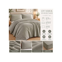 Slc Home Çift Kişilik Nevresim Takımı Şık Tasarım 4 Parça Inox - 940025996 Inox
