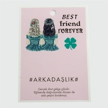 Hnrlıshp 3lü Arkadaşlık Bileklik Kartı-lila Çok Renkli