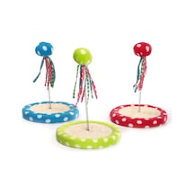 Beeztees Kedi Oyuncağı, Yaylanabilir Kuyruklu Peluş Top, Çeşitli Renklerde, 18,5x18,5x26cm