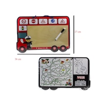 Ahşap Yazı Tahtası Trafik Işaretli Eğitici 38 Cm
