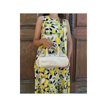 Just Polo Kadın Gold Detaylı Silindir Tasarım El Ve Omuz Çantası Shoulder Bag Ebat : 27 X 13 Cm Krem