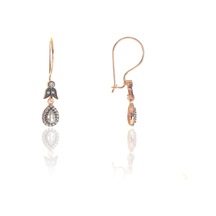 Gümüş Zirkon Taşlı Elmas Montürlü Damla Küpe N11.55142