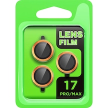 Newface Apple İphone 17 Pro Raze Metal Kamera Lens - Turuncu