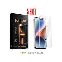 5 Adet Nova Hd Series Apple iPhone 14 Pro İçin Uyumlu Temperli Cam Ekran Koruyucu
