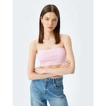 Koton Fitilli İp Askılı Slim Fit Crop Kadın Atlet Pembe 5sal30046ık Gül