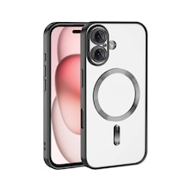 İphone 16 İle Uyumlu Kılıf Kamera Korumalı Logo Gösteren Parlak Renk Kenar Çizgileri İle Şık Bir Tasarım Colored Z- Kapak Siyah Sku: Zeusb0dhzt11pp
