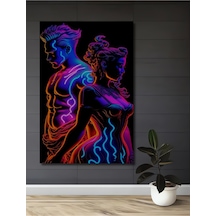Neon Aşkı Soyut Sanat Ahşap Dekoratif Tablo Uynkfrk63476