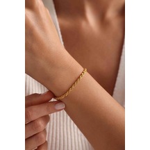 14 Ayar Altın Halat Bileklik 3.15 Mm Sarı Altın