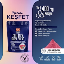 Pol's Freeze Fresh Glow Blend 100 G, Dondurularak Kurutulmuş Meyve Tozu, Kolajen, İnülin, Yüksek Lif, Manganez