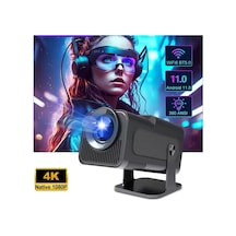 Siyah Taşınabilir Sinema Projektörü 4k 1080p Ev Sineması Bluetooth Android Projeksiyon R38-120966