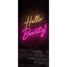 Hello Beauty Yazılı Neon Led Duvar Aydınlatması