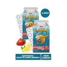 Easyfishoil Çocuk Çilek ve Limon Aromalı Takviye Edici Gıda 2 x 30 Çiğneme Tableti