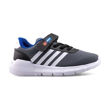 Çocuk Günlük Cırtlı Lastikli Fileli Sneaker Spor Ayakkabı Okul Ayakkabısı Füme