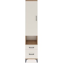 Arges Dolap 3 Raflı 2 Çekmeceli Tek Askılı 44x30x221 Çam-aytaşı Çam