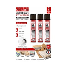 Sıvı Yapıştırıcı Şeffaf 50ml 3 Adet Südor Plastik Tüpte Sıvı Uhu Kağıt Karton Yapıştırıcısı Zararsız Okul Büro Ofis