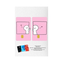 2'li Sevgili Kanka Bacı Kardeş Banka, Papara, Kredi Kart Kaplama Sticker Standart