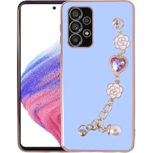 Samsung Galaxy Uyumlu A52 Kılıf Çiçek Desenli Askılı Tutamaçlı Kamera Korumalı Kapak Taka