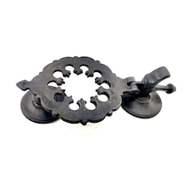 Antika Tarz Dekoratif Pirinç Osmanlı Kapı Tokmağı, Taktak - 265x75mm, Oksit