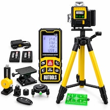 Butools Profesyonel Yeşil Lazer Terazi Seti Tripodlu, T-80 Dijital Lazer Metreli, Çift Akülü Ve Aksesuarlı Set