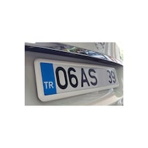 Beyaz Çerçeveli Oto Plakalık Abs Plastik Esnek Plakalık 2 Adet