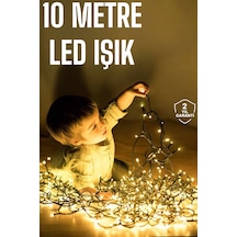 Gün Işığı 10 Metre Led Işık Şerit Led Süsleme Parti Malzemesi - Sarı