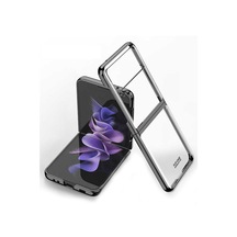 Samsung Galaxy Z Flip 3 Kilif Tam Koruma Metal Görünümlü Kapak Ki 512457987