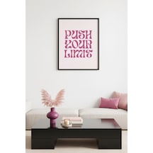 Doğal Ahşap Çerçeveli Retro Tipografi Tablo - Motivasyonel Metin Sanatı Huhu2686