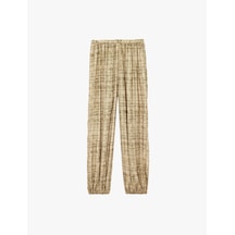 Koton Rahat Kesim Ekose Desenli Lastikli Paçalı Saten Ekoseli Pijama Altı Yeşil Desenli 7wlk50007mw