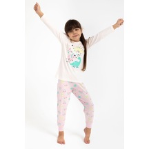Roly Poly 2793 Cute Animals Vanilya Kız Çocuk Pijama Takımı Vanilya