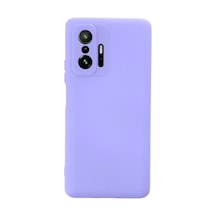 Xiaomi Mi 11t Pro Kılıf Nano İçi Kadife Silikon - Lila -