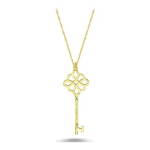 Taşlı Küçük Anahtar Kolye (498176430)