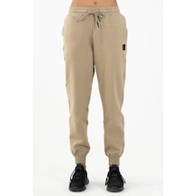 Maraton Sportswear Comfort Kadın Dönüşlü Paça Basic Açık Vizon Eşofman Altı 22163-açık Vizon Açık Vizon