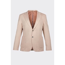 Bej Casual Slim Fit Bi-stretch Ceket Bej