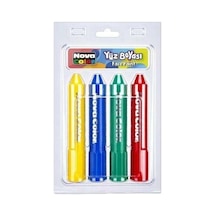 Nova Color Yüz Boyası 4'lü Renkli Set 4 Parça Yüz Boyası Kalemi Eğlenceli Aktiviteler İçin Karışık