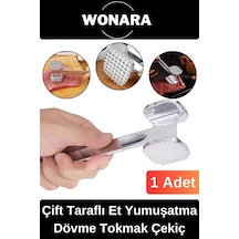 Paslanmaz Kararmaz Kaymaz Uzun Saplı Çelik Çift Taraflı Et Yumuşatma Ezme Dövme Tokmak Çekiç