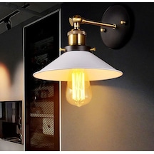 Mylights Retro Rustik Aplik Beyaz Başlık Bronz