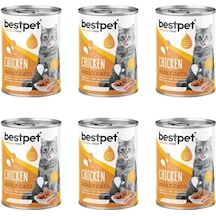 Bestpet Tavuklu Jöleli Yetişkin Kedi Konservesi 400 Gr 6'lı Paket