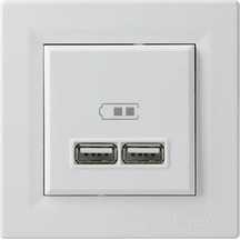 Schneider Eph2700221 Asfora Beyaz Usb Prizi 2.1 A