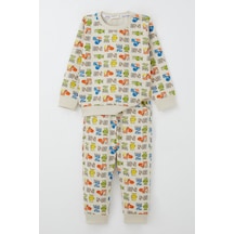 Breeze Erkek Bebek Eşofman Takım Zebra Macerası 9 Ay-3 Yaş, Krem Krem